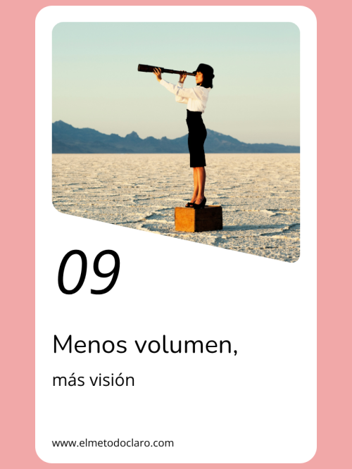 Menos volumen, más vision